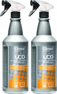 2× Clinex LCD 1L płyn do czyszczenia ekranów TV LCD OLED monitorów RTV