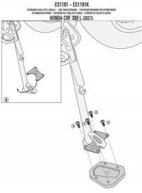 HONDA CRF300L POSZERZENIE STOPKI BOCZNEJ GIVI GIES1191