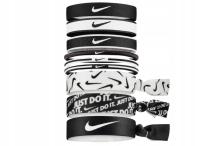 Gumki do włosów Nike Mixed Heairbands x9 czarno-białe