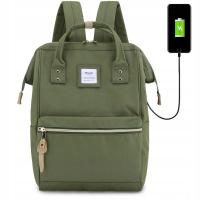 Himawari городской рюкзак с USB светло-зеленый