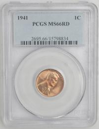 3.vv.USA, 1 CENT 1941 PCGS MS66 RD