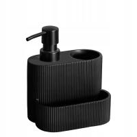 Dozownik na płyn do naczyń czarny POJEMNIK NA GĄBKĘ DO KUCHNI Organizer