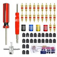 ZAWORKI KLIMATYZACJI ZESTAW 48EL 6 RODZAJÓW KLUCZ NARZĘDZIE WARSZTAT