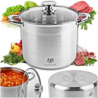 БОЛЬШОЙ ГОРШОК ИЗ НЕРЖАВЕЮЩЕЙ СТАЛИ 11.1 L 18/0 ИНДУКЦИОННЫЕ ГАЗОВЫЕ ГОРШКИ ТВЕРДЫЕ