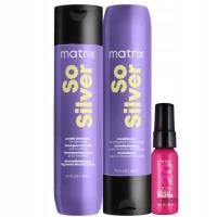 Matrix Zestaw So Silver: szampon do włosów, odżywka włosy siwe, 300ml