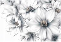 FOTOTAPETA KWIATY BIAŁY 3D SYPIALNIA SALON TAPETA FLIZELINA 350x250