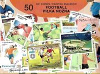 Zestaw 50 znaczków pocztowych - PIŁKA NOŻNA