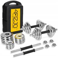 HANTLE CIĘŻARKI DO ĆWICZEŃ HANTELKI STALOWE ANTYPOŚLIZGOWE ZESTAW 20 KG