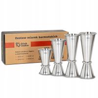 Джиггер бармен мерная чашка для напитков набор Джиггеров 4 шт. двусторонний