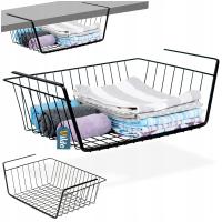 Подвесная корзина для хранения под полкой, органайзер для шкафа, кухонная полка, металлическая корзина