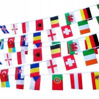 24 flagi Pucharu Europy Dekoracyjne wiszące flagi na mecze piłki nożnej