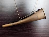 STARA MOSIĘŻNA TRĄBKA SYGNAŁOWA MYŚLIWSKA - SPRAWNA