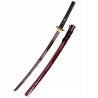 Самурайский меч декор Хабитат катана Красный Дамаск с коробкой (S2252RD)