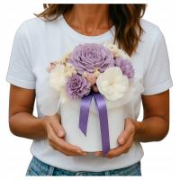 Flower Box Bukiet świeczki sojowe Podziękowanie dla rodziców chrzestnych