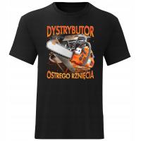 KOSZULKA MĘSKA DYSTRYBUTOR OSTREGO RŻNIĘCIA ŚMIESZNY T-SHIRT