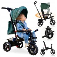 Трехколесный велосипед 2в1 вращающийся регулируемый с козырьком LIONELO HAARI