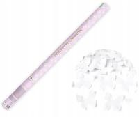 Tuba z motylkami strzelające motylki motyle białe bibułowe ślub długie 80cm