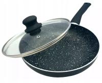 PATELNIA MARMUROWA Z POKRYWKĄ 28 CM INDUKCJA GAZ