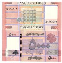 LIBAN - 5000 LIVRES - 2014 - P-91- UNC