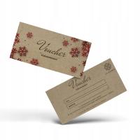 Eco Kraft Voucher DL bon upominkowy z logo na masaż usługę prezent święta