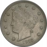 9.vv.USA, 5 CENTÓW 1912 mennicza