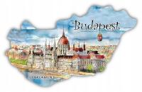BUDAPESZT WĘGRY mapka magnes na lodówkę cz893