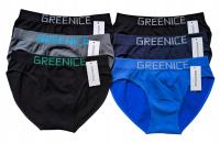 6x Majtki bezszwowe SLIPY MĘSKIE Bawełniane SLIPKI GREENICE 74-96cm pas