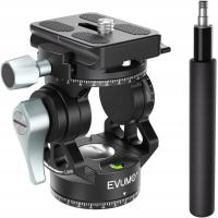 EVUMO Mini Głowica Płynna 360° do Statywu – Kompaktowa, Lekka