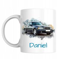 Kubek MERCEDES C180 W202 z imieniem czarny klasyczny samochód limuzyna