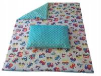 Kocyk i Poduszka Pościel Minky kocyk 100x75 Poduszka 30x40 do Łóżeczka