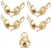 Łapaczki damskie żeńskie dziewczynki Stal Chirurgiczna 8mm Złote 5szt