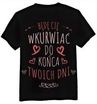 Koszulka Męska Do Końca Twoich Dni Czarna Prezent Dzień Chłopaka Tshirt z