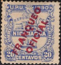 Nicaragua oficial 20 c.czysty *