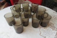 ZESTAW SZKLANKI I I MNIEJSZE 11 SZT