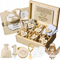 PREZENT NA CHRZEST ŚWIĘTY PAMIĄTKA CHRZTU ŚWIĘTEGO GOTOWE PUDEŁKO 16 WZORÓW