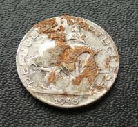 Португалия-2,5 эскудо 1946 серебро Ag