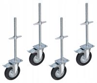 Регулируемые колеса варшавские леса 200мм с тормозом x 4шт