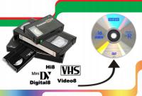 Проигрывание видеокарт Video8, Hi8, MiniDV, VHS-C в любой формат.