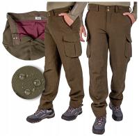 SPODNIE myśliwskie MĘSKIE bojówki WODOODPORNE na polowanie FIRI zielone