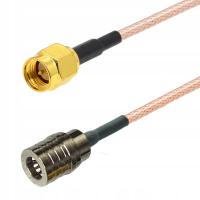 Pigtail QMA wtyk / SMA wtyk RG316 1m