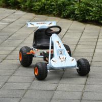 Gokart na pedały dla dzieci - regulowane siedzisko, stalowa rama, niebieski (97cm)