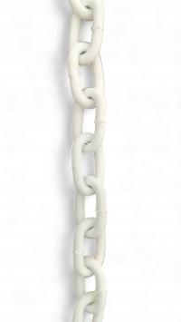Металлическая цепь FI 6мм лакированная белая матовая структура D1 декоративная 1МБ