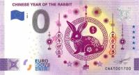 Banknot 0 Euro 2023 ( Chiny ) - Chiński Zodiak Rok Królika