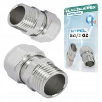Złączka PEX 16x1/2 GZ Nypel Skręcany Kształtka Alupex Solidny Mosiądz