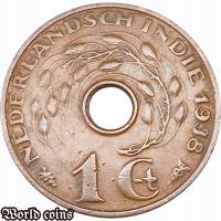 1 CENT 1938 HOLENDERSKIE INDIE WSCHODNIE