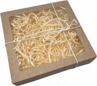 Pudełko karton na prezent świąteczny z okienkiem 320x320x50mm 10szt. GRATIS