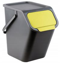 Корзина для сортировки отходов черный, желтый лоскут