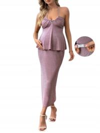 SHEIN KOMPLET DLA KOBIET W CIĄŻY RÓŻOWY 38 ŁGH