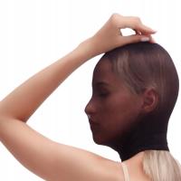 Czarna Maska Bielizna Pończocha na Twarz Kostium Siatka na Głowę Przebranie