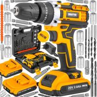 Ударная дрель Аккумуляторная отвертка чемодан 2XAKU 20V насадки MP0424